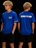 365 Days 365 Ways "BORN TO WIN" Dry-Fit Performance Tee - Royal Blue