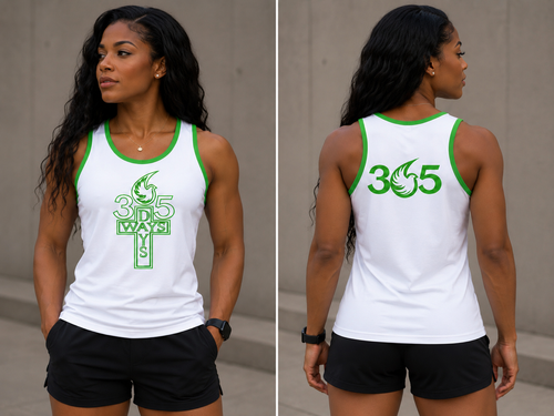 365 Days · 365 Ways Tank Top – White/Green