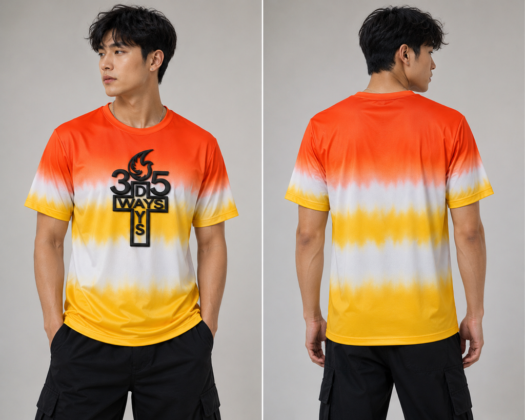 365 Days Ways Tie-Dye Tee – Orange/Yellow