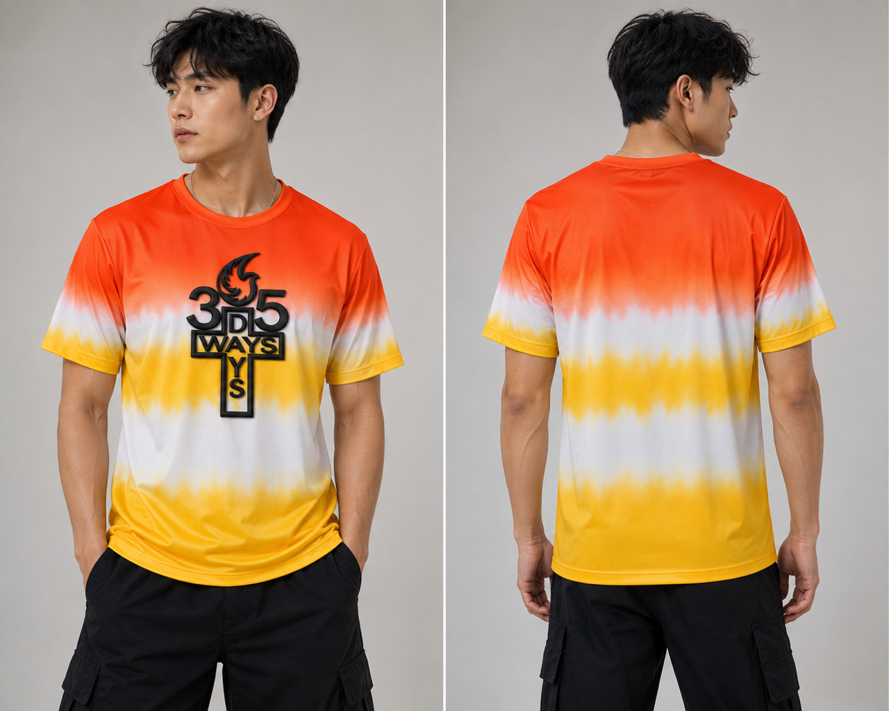 365 Days Ways Tie-Dye Tee – Orange/Yellow