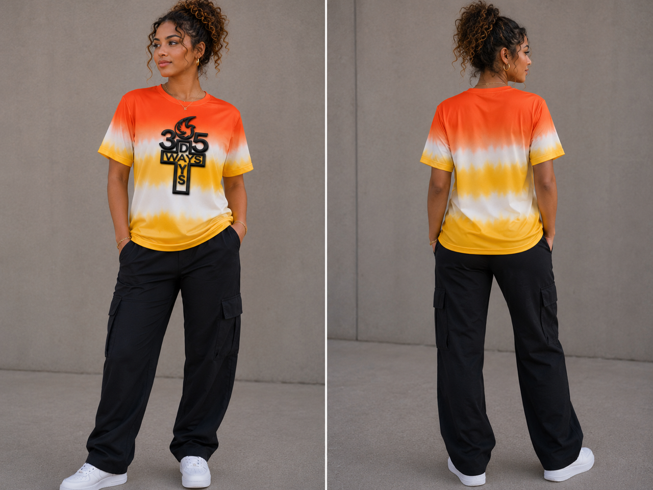 365 Days Ways Tie-Dye Tee – Orange/Yellow